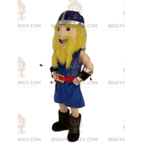 Viking BIGGYMONKEY™ mascottekostuum in traditionele blauwe