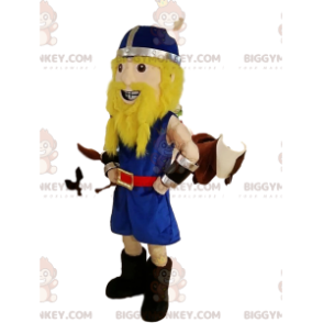 Viking BIGGYMONKEY™ mascottekostuum in traditionele blauwe