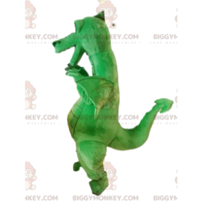 Costume da mascotte drago verde super sorridente BIGGYMONKEY™.