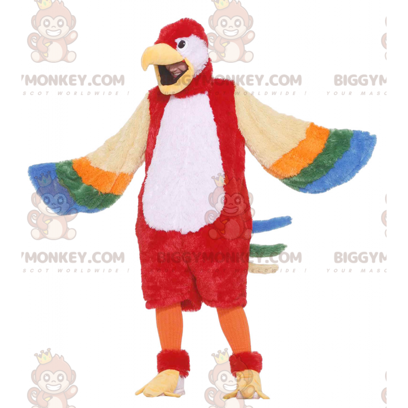 Costume da mascotte Pappagallo gigante multicolore BIGGYMONKEY™