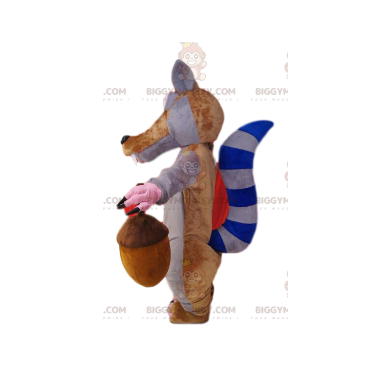 BIGGYMONKEY™ maskotdräkt av Scrat, den berömda istidsekorren. -