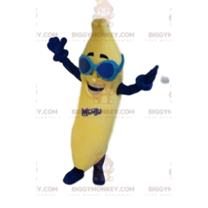 Costume da mascotte Happy Banana BIGGYMONKEY™, con occhiali da