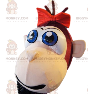 Costume de mascotte BIGGYMONKEY™ de singe marron, avec une robe