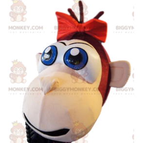 Brązowy kostium maskotki małpy BIGGYMONKEY™ z czerwoną falbaną