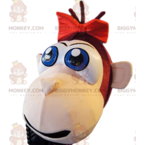 Costume de mascotte BIGGYMONKEY™ de singe marron, avec une robe