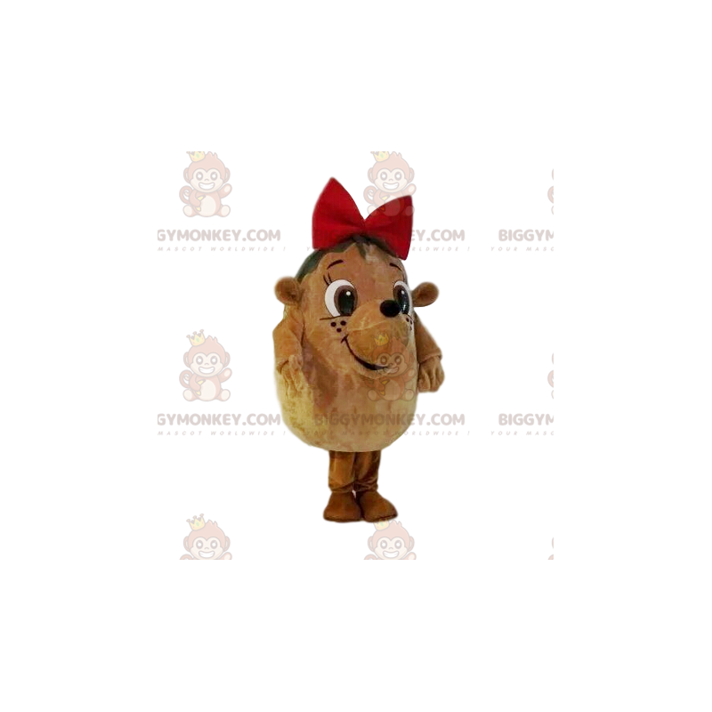 Velmi roztomilý kostým maskota ježka BIGGYMONKEY™ s červeným