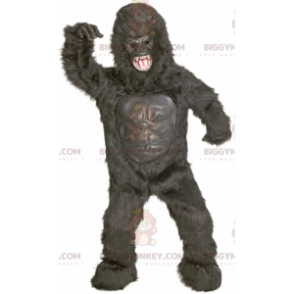 Costume de mascotte BIGGYMONKEY™ de gorille noir géant à l'air