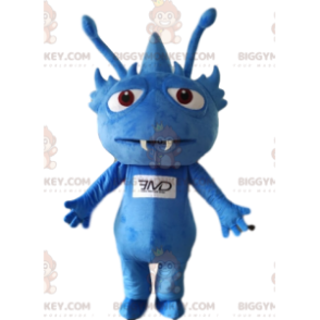 BIGGYMONKEY™ costume mascotte da piccolo alieno blu con denti