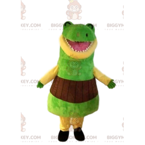 Erittäin hauska vihreä dinosaurus BIGGYMONKEY™ maskottiasu.