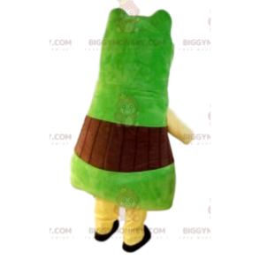 Costume de mascotte BIGGYMONKEY™ de dinosaure vert très rigolo.