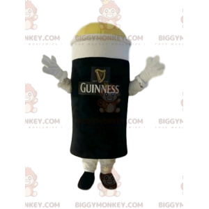 Costume de mascotte BIGGYMONKEY™ de verre de bière brune.