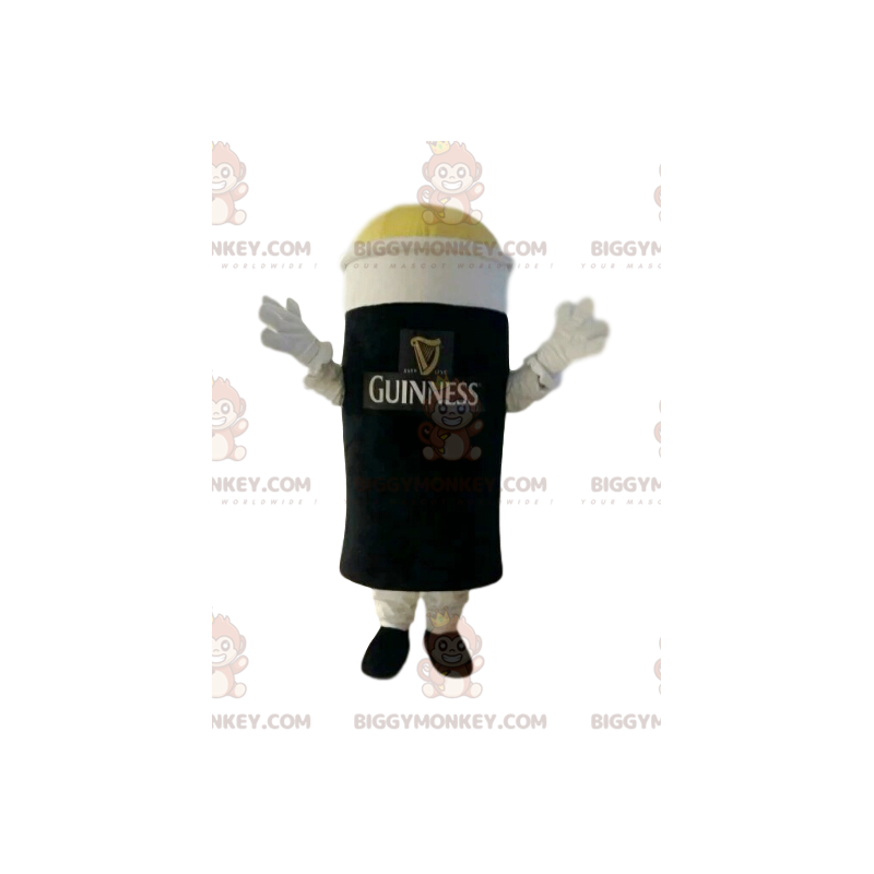 Costume de mascotte BIGGYMONKEY™ de verre de bière brune.