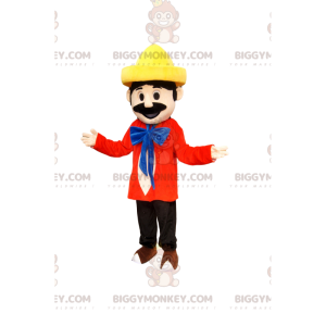 BIGGYMONKEY™ Costume da mascotte da uomo in abito colorato con