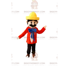 BIGGYMONKEY™ Costume da mascotte da uomo in abito colorato con