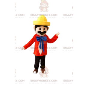 BIGGYMONKEY™ Mascot Costume of Man in Colorful Outfit with