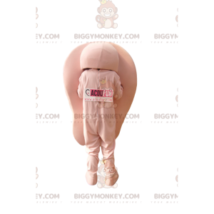 Costume de mascotte BIGGYMONKEY™ d'oreille géante rose. Costume