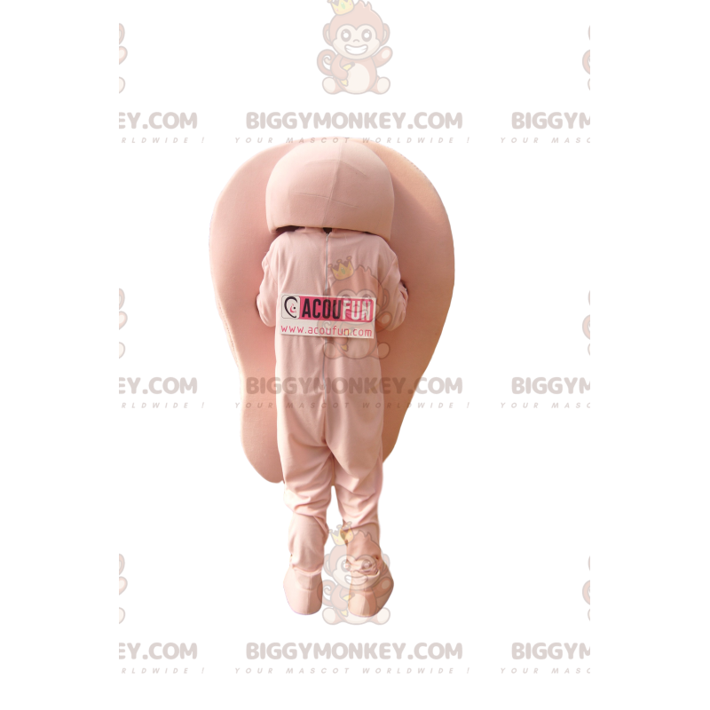 Fantasia de mascote de orelha gigante rosa BIGGYMONKEY™.