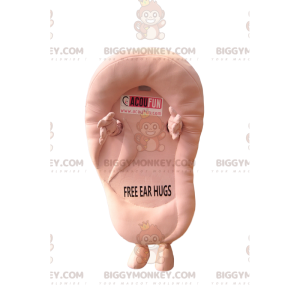 Pink Giant Ear BIGGYMONKEY™ Mascot Costume. ear costume –