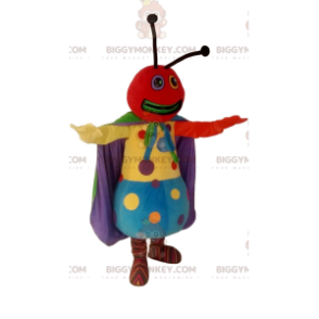 Costume de mascotte BIGGYMONKEY™ de fourmi colorée, avec des