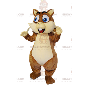 BIGGYMONKEY™ Mascottekostuum Zeer vrolijke bruine eekhoorn met