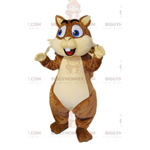 Disfraz de mascota BIGGYMONKEY™ Ardilla marrón muy feliz con