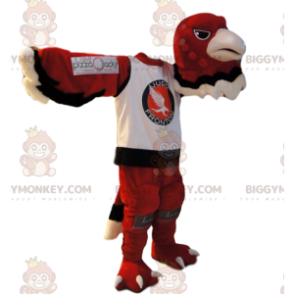 BIGGYMONKEY™ Mascot Costume Red Eagle Sports Jersey. Disfraz de