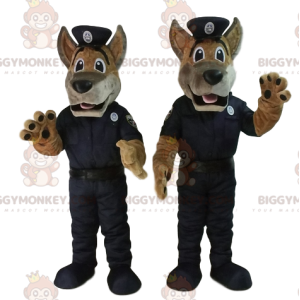 Costume de mascotte BIGGYMONKEY™ de berger allemand en tenue de