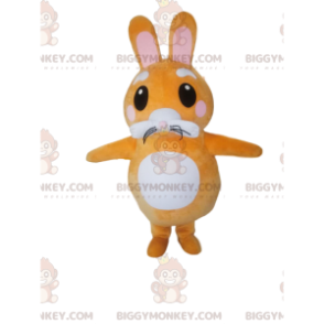 Costume de mascotte BIGGYMONKEY™ de petit lapin orange et