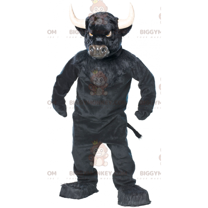 Erittäin mahtava Black Bull Buffalo BIGGYMONKEY™ maskottiasu -
