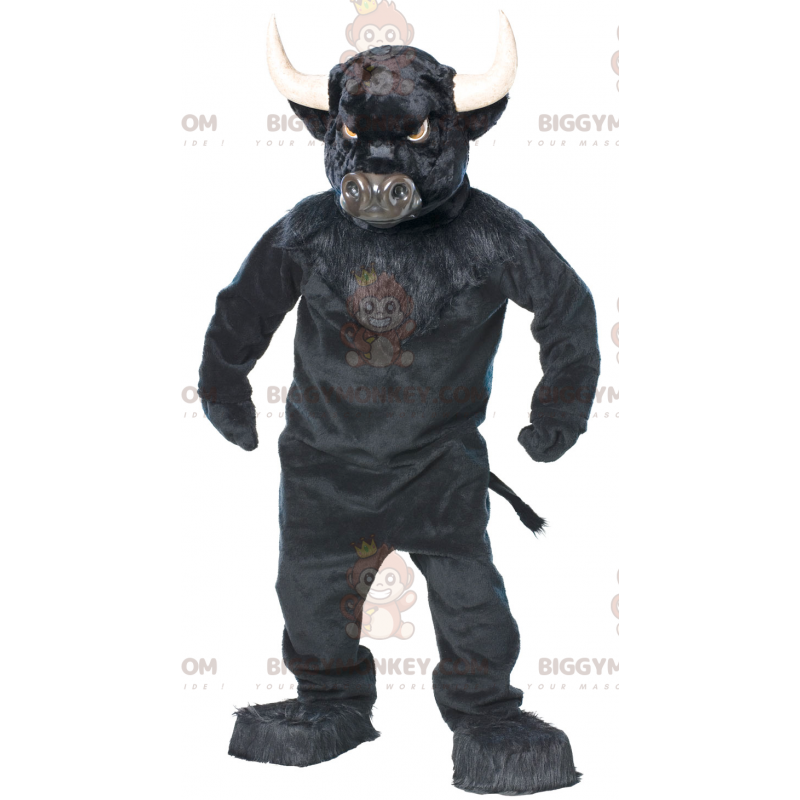 Very Awesome Black Bull Buffalo BIGGYMONKEY™ Mascot Costume -