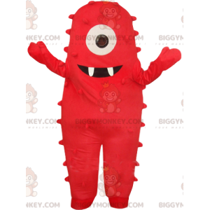 Kostium maskotka super przyjacielski czerwony cyklop potwór