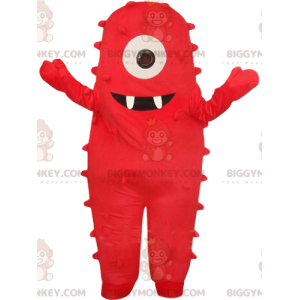 Supervänlig Red Cyclops Monster BIGGYMONKEY™ maskotdräkt -