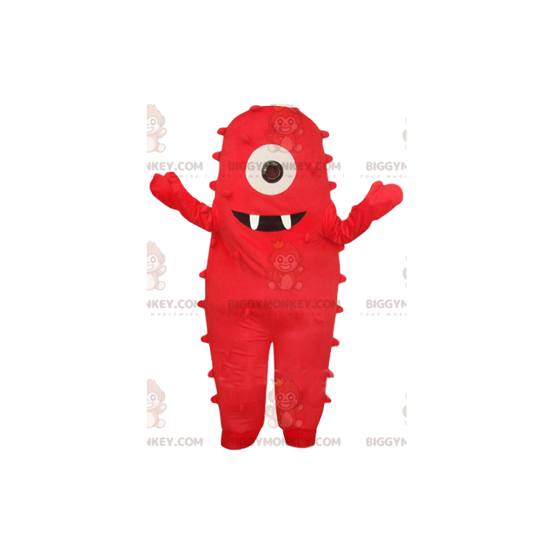 Supervänlig Red Cyclops Monster BIGGYMONKEY™ maskotdräkt -
