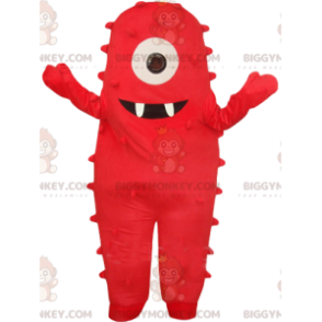 Supervänlig Red Cyclops Monster BIGGYMONKEY™ maskotdräkt -