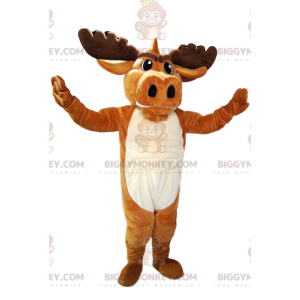 Traje de mascote de veado marrom BIGGYMONKEY™ com lindos