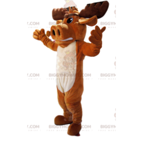 Costume da mascotte BIGGYMONKEY™ da cervo marrone con