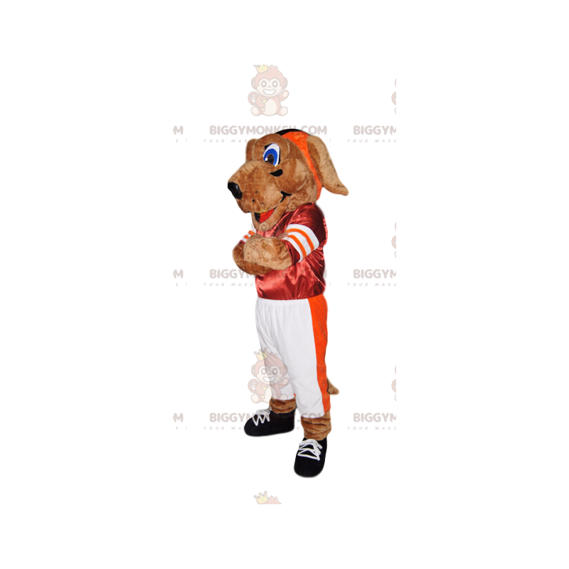Costume de mascotte BIGGYMONKEY™ de chien en tenue de sport