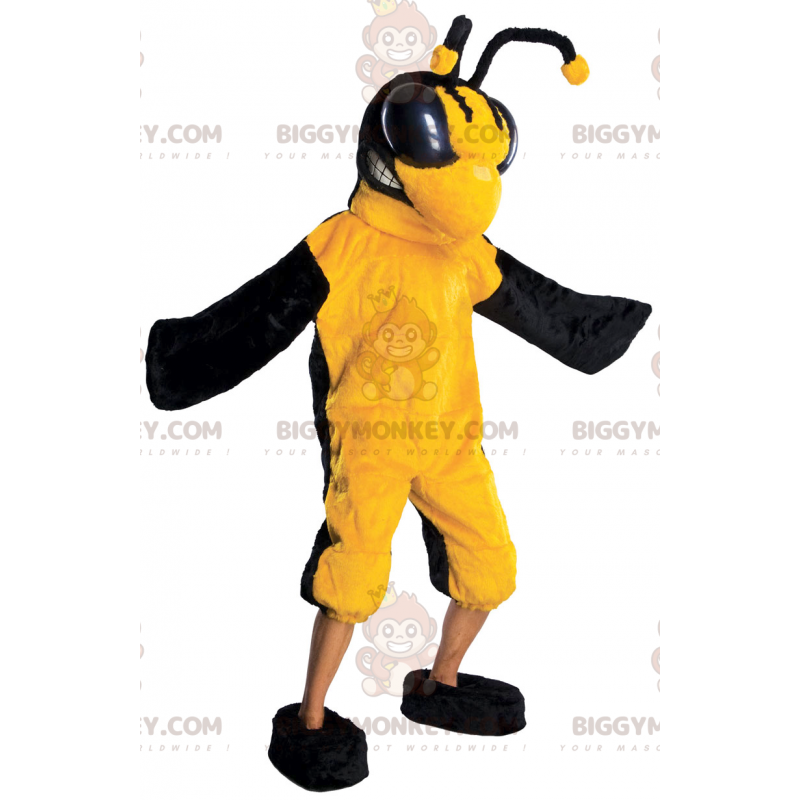 Traje de mascote de abelha BIGGYMONKEY™ de abelha amarela e