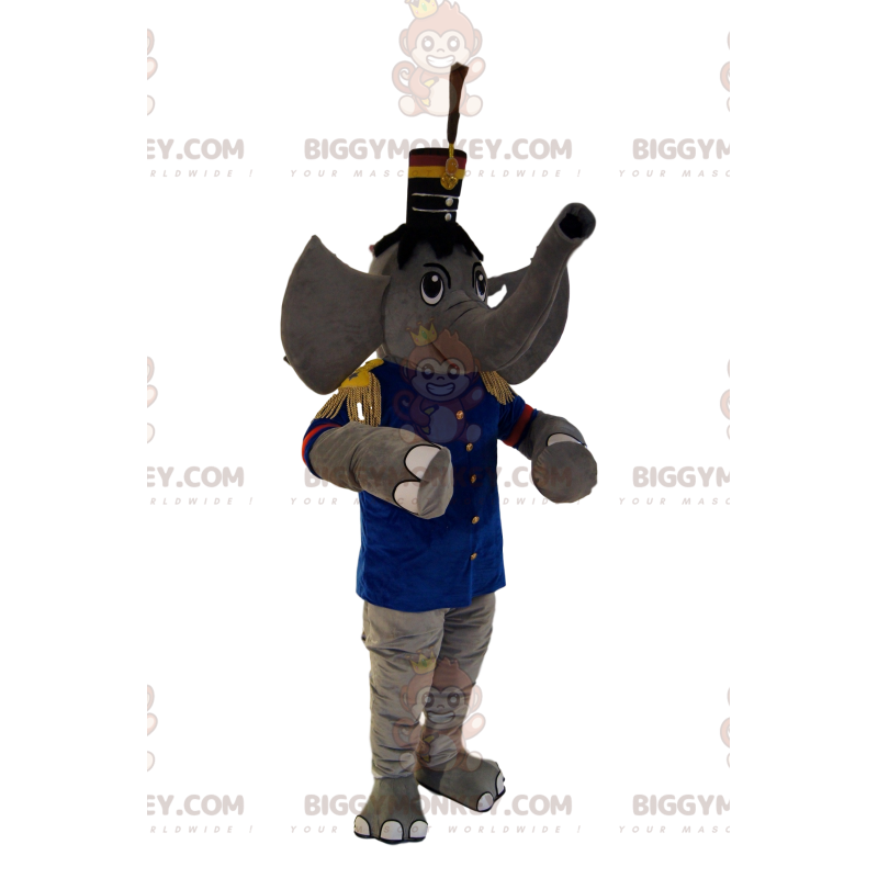 BIGGYMONKEY™ Mascot Costume Gray Elephant Marching Dress, with