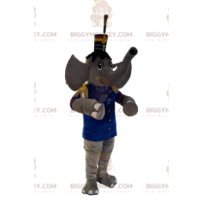 Traje de Mascote BIGGYMONKEY™ Vestido de Marcha de Elefante