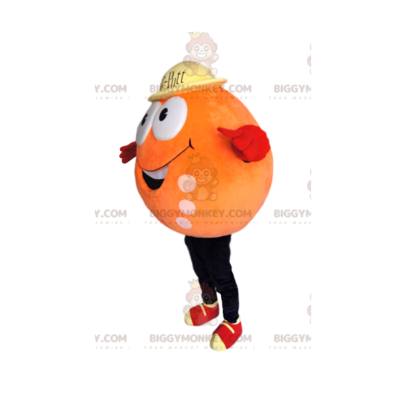Grappig rond karakter BIGGYMONKEY™ mascottekostuum, oranje