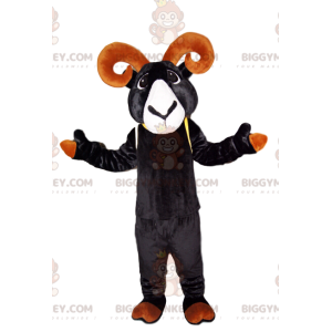 BIGGYMONKEY™ Costume da mascotte Stambecco nero con bellissime