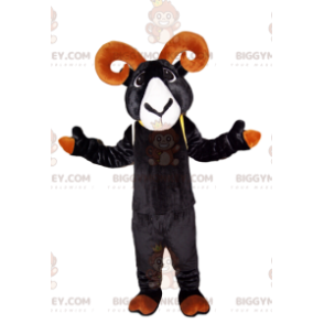 Disfraz de mascota BIGGYMONKEY™ Black Ibex con hermosos cuernos