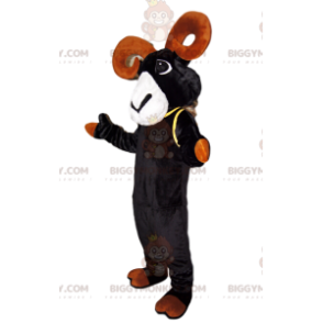 Disfraz de mascota BIGGYMONKEY™ Black Ibex con hermosos cuernos