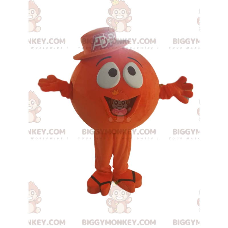 Costume da mascotte BIGGYMONKEY™ personaggio rotondo arancione