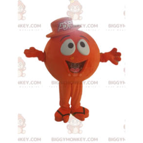 Disfraz de mascota de personaje redondo naranja BIGGYMONKEY™