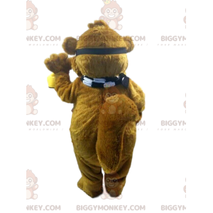 Kostým maskota BIGGYMONKEY™ hnědého bobra s průhlednými brýlemi