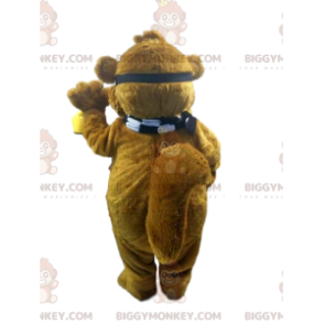 Kostým maskota BIGGYMONKEY™ hnědého bobra s průhlednými brýlemi
