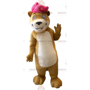 Bonito disfraz de mascota marmota marrón BIGGYMONKEY™ -