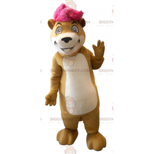 Traje de mascote marrom bonito de marmota BIGGYMONKEY™ –